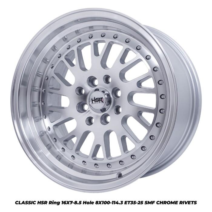 velg mobil ccw r16x7/8.5 et35/25 pcd 4x100 dan 114.3  silver polish