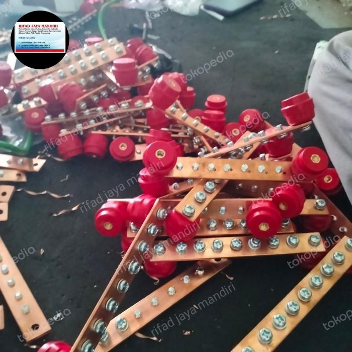 Isolator+ Busbar Tembaga 5mm x 2cm x 30cm Nol Arde