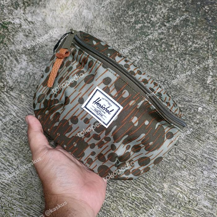 TAS WAISTBAG HERSCHEL FOURTEEN HIP PACK GREEN PEA CAMO ORIGINAL