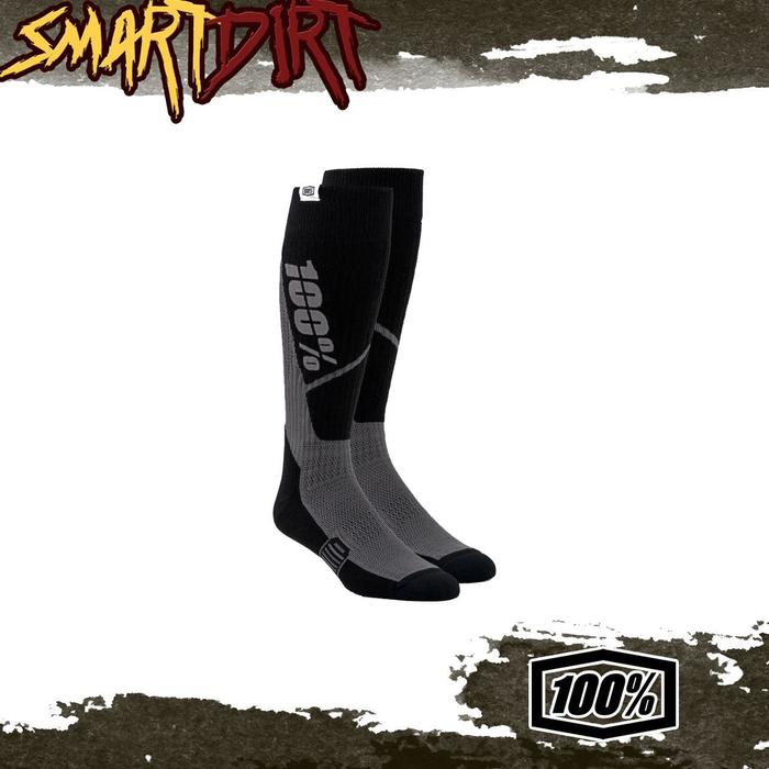 KAOS KAKI 100% MX THICK COMFORT RIDE TORQUE BLACK SOCKS 100PERCENT ORI