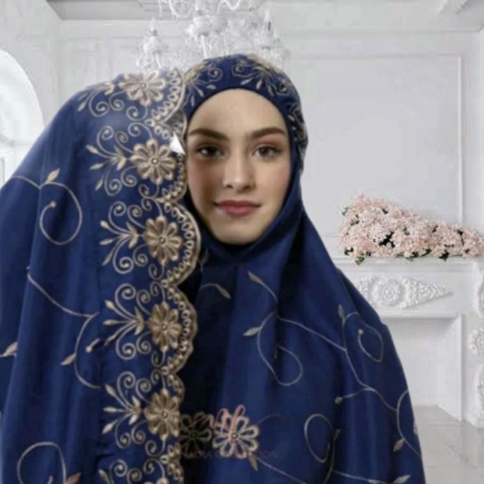 mukena dewasa katun full bordir (qiblat collection)
