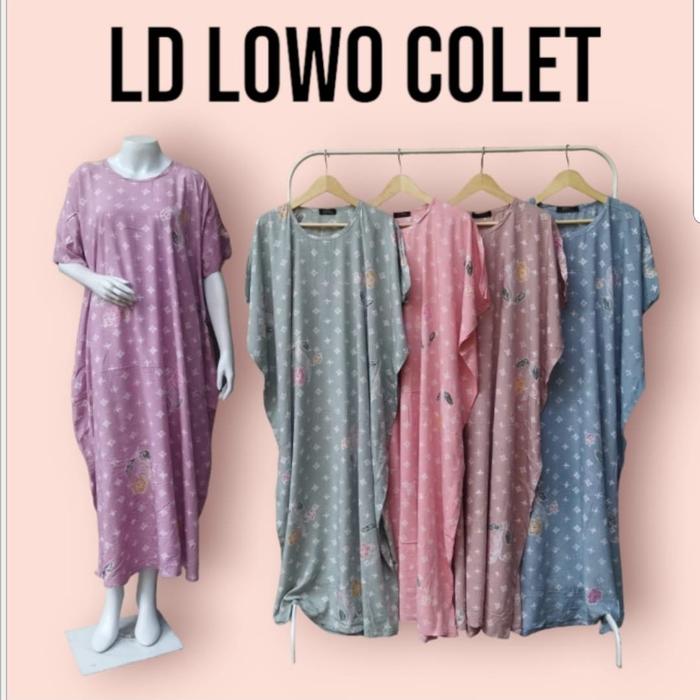 KAFTAN LONGDRESS LOWO BATIK PEKALONGAN BIG SUPER JUMBO LD 165 TEBAL TIDAK LUNTUR merk RISNA Baju Pan