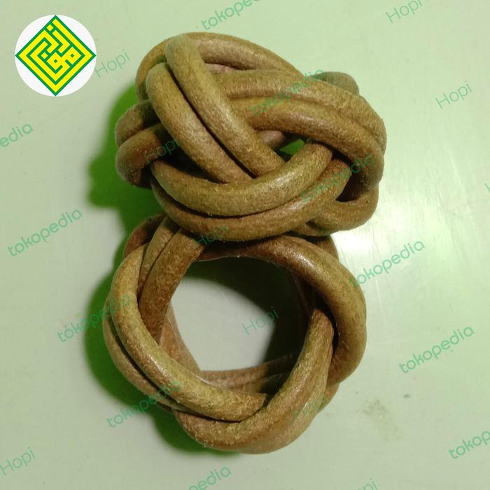 Ring kacu Pramuka Turk Knot Woggle Kulit Asli