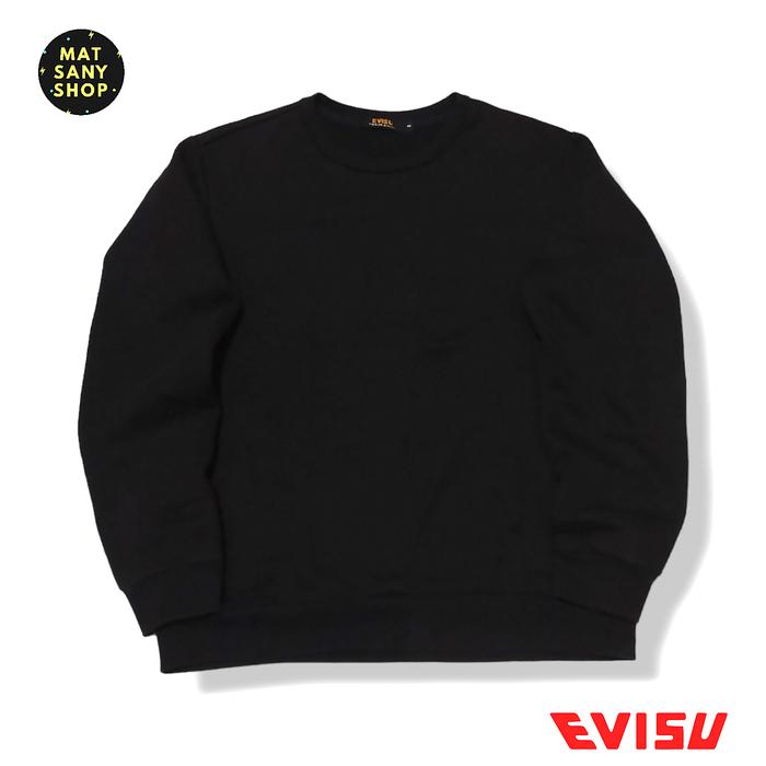 Sweater Crewneck Evisu Jeans Hitam