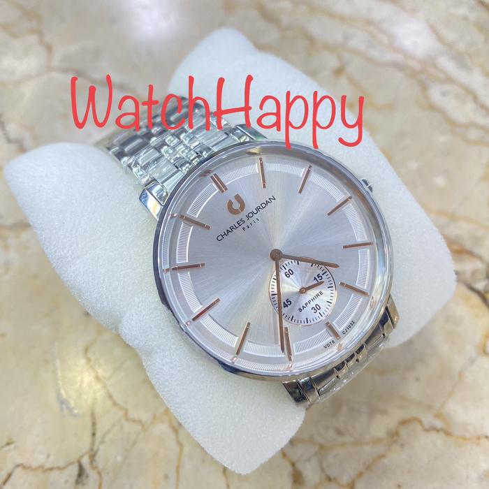 CHARLES JOURDAN CJ1032-1312 CJ1032 CJ 1032 MEN SILVER DIAL STAINLESS