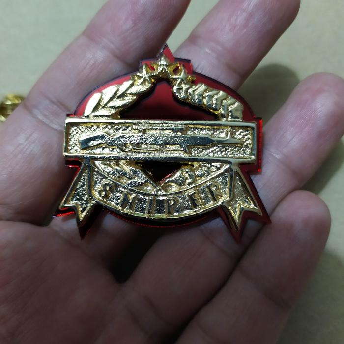Brevet Wing Menembak Pistol Sniper Laras Panjang Senapan