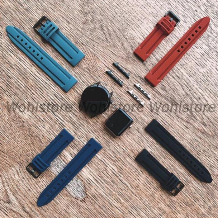 STRAP SILICON TALI JAM TANGAN OMEGA SEIKO 5 RUBBER 20MM DRIVER