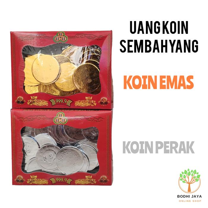 Uang Koin / Coin Kertas Emas & Perak Sembahyang Cheng Beng