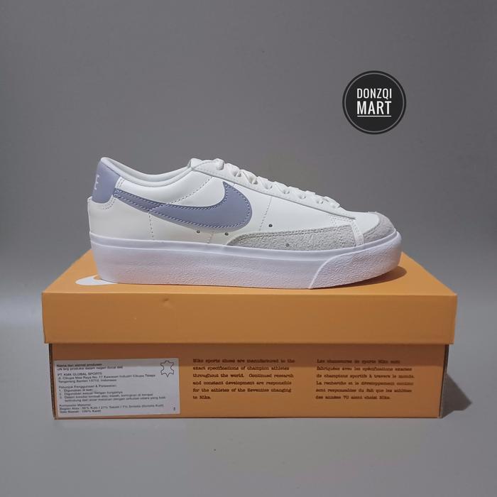 Nike Blazer Low Platform Womens Sneakers Shoes - Sail/Indigo Haze