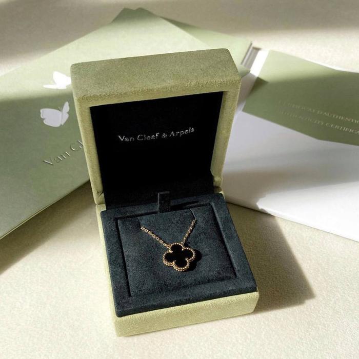 Original - VCA Van Cleef & Arpels Alhambra Vintage Necklace Black Onyx
