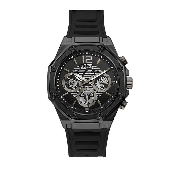 GUESS GW0263G4 FULL BLACK Jam Tangan Pria