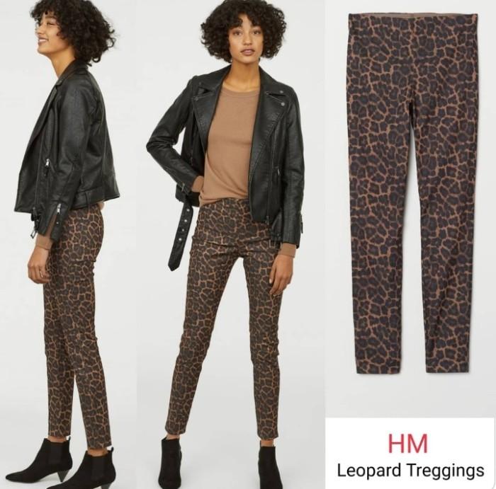 Legging HM Leopard print Treggings celana branded wanita