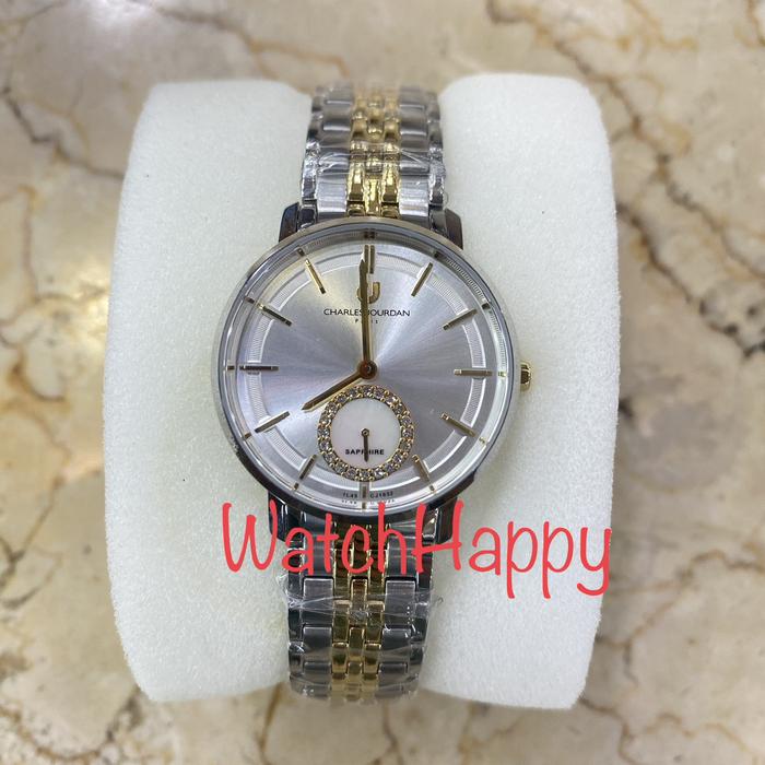 CHARLES JOURDAN CJ1032-2112 CJ1032 CJ 1032 LADY SILVER GOLD STAINLESS