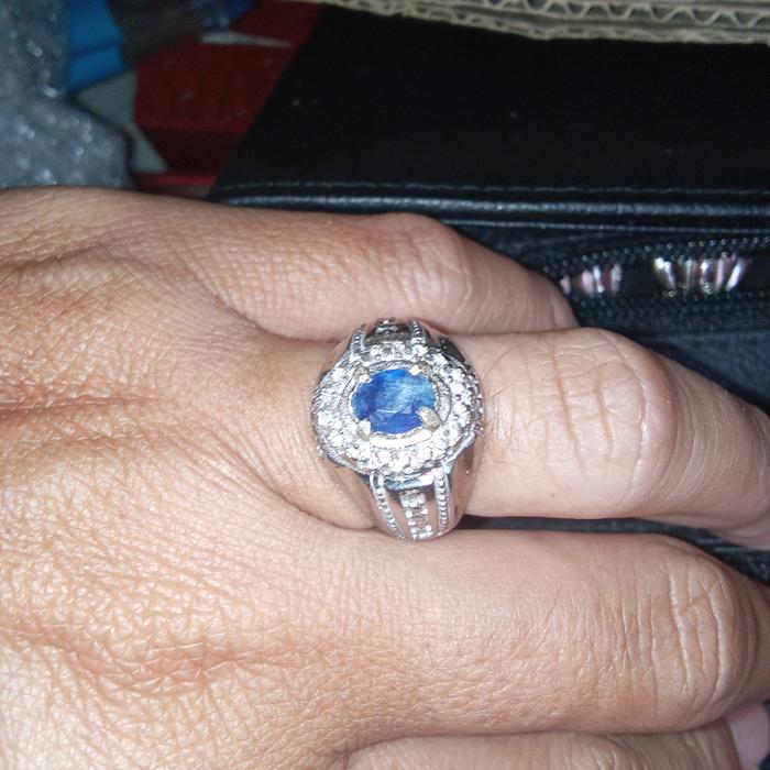 Cincin blue safir natural cowok
