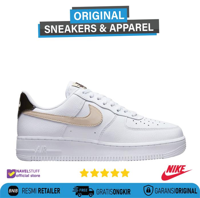 NIKE Air Force 1 '07 Low White Tan/Brown Original Resmi BNIB