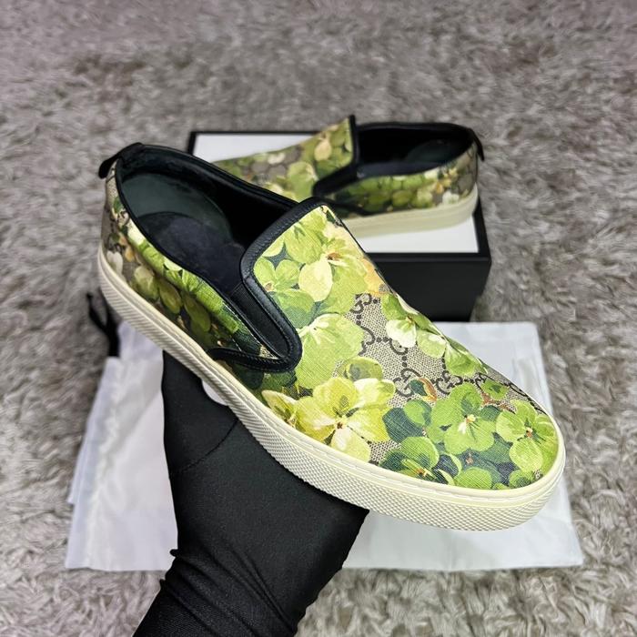 GUCCI GG FLOWER SLIP ON G8 Fit Eur 42 AUTHENTIC ORIGINAL SNEAKERS 100%
