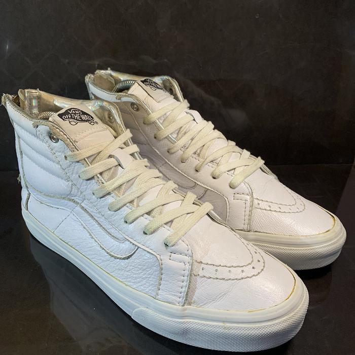 Sepatu sneakers unisex Vans SK8 High Reissue Zip Leather ORIGINAL 2nd