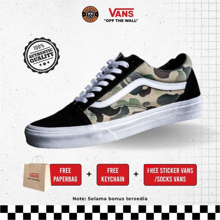 Vans Old Skool X Bape Exlusive Custome “ Camo / Black White "