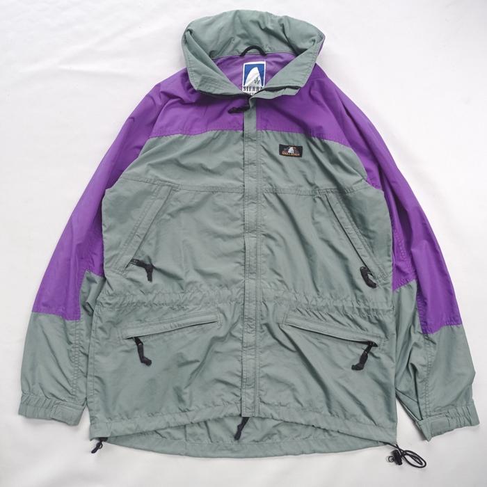vintage sierra design two tone mountain parka outdoor casual jacket