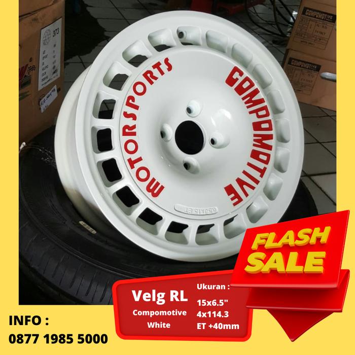 R15 VELG 15x6.5 4x114.3 et 40 Rally Avanza livina RL Rep Compomotive