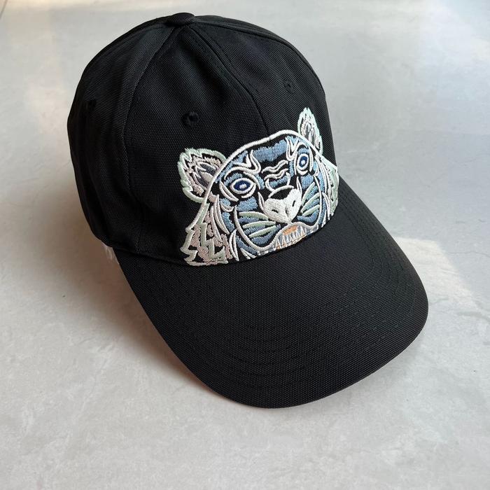 KENZO TIGER EMBROIDERY CAP ADJUSTABLE VELCRO BLACK