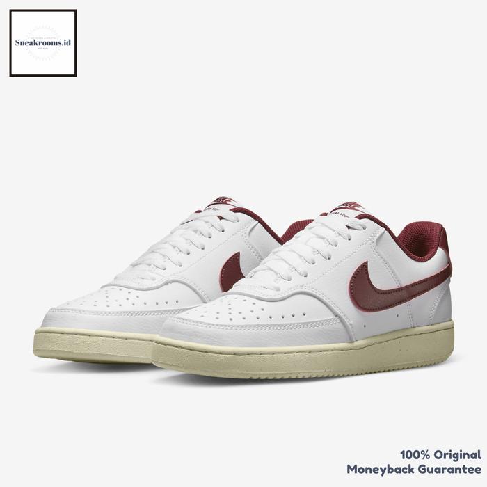 Sneakers / Nike Court Vision Low (W) White Team Red / Original Resmi