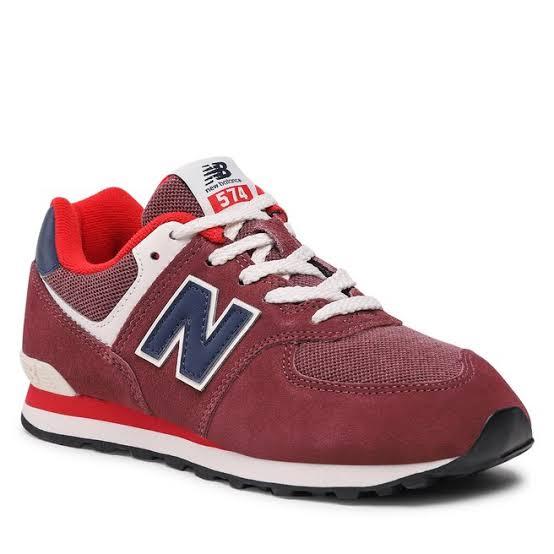 SEPATU SNEAKERS ANAK NEW BALANCE NB 574 KIDS PV574NX1 ORIGINAL MAROON