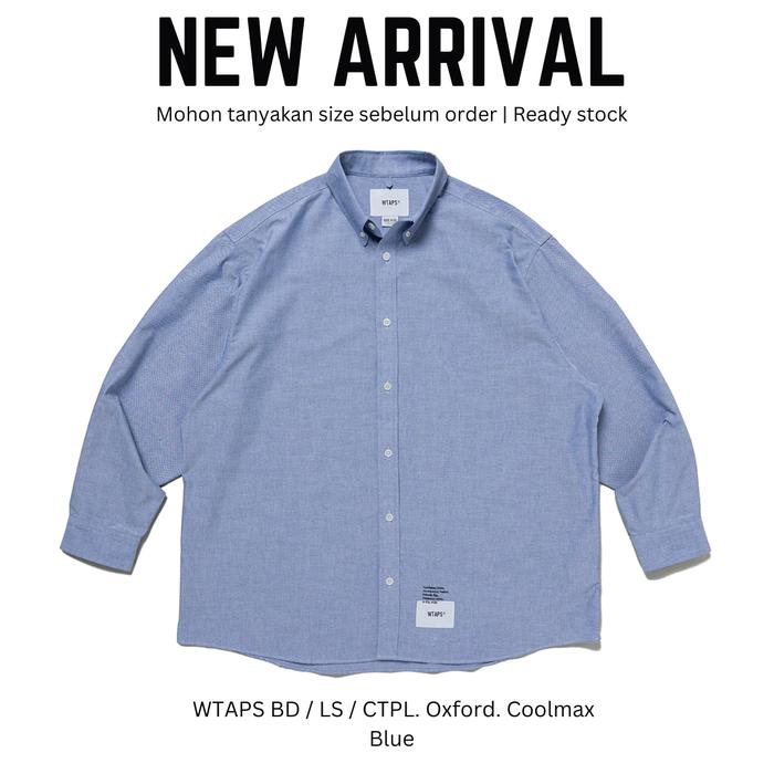 WTAPS BD / LS / CTPL. Oxford. Coolmax Blue Kemeja Pria