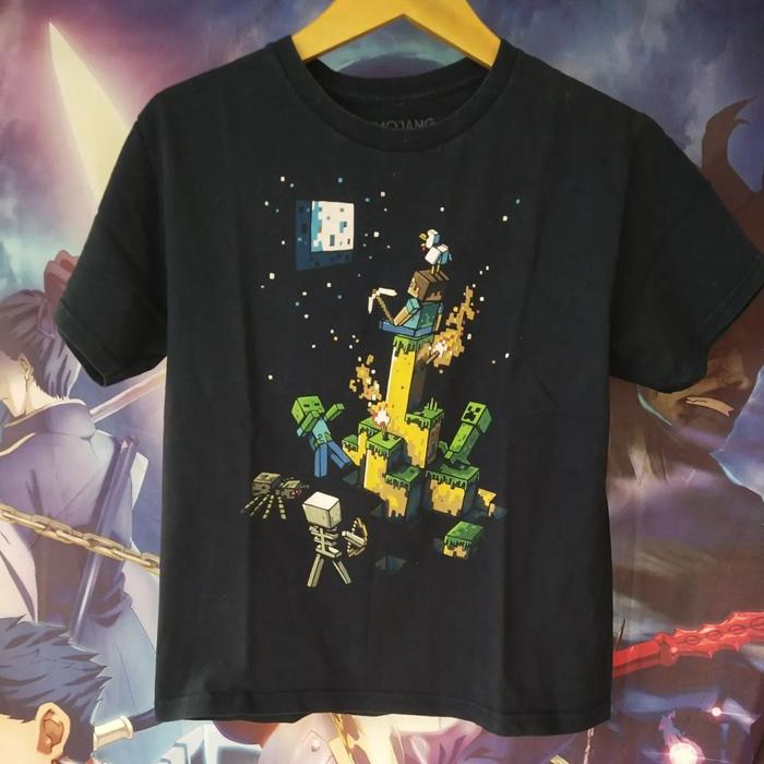 Minecraft Official Game Tee Kaos Original Second Merch Anak Remaja