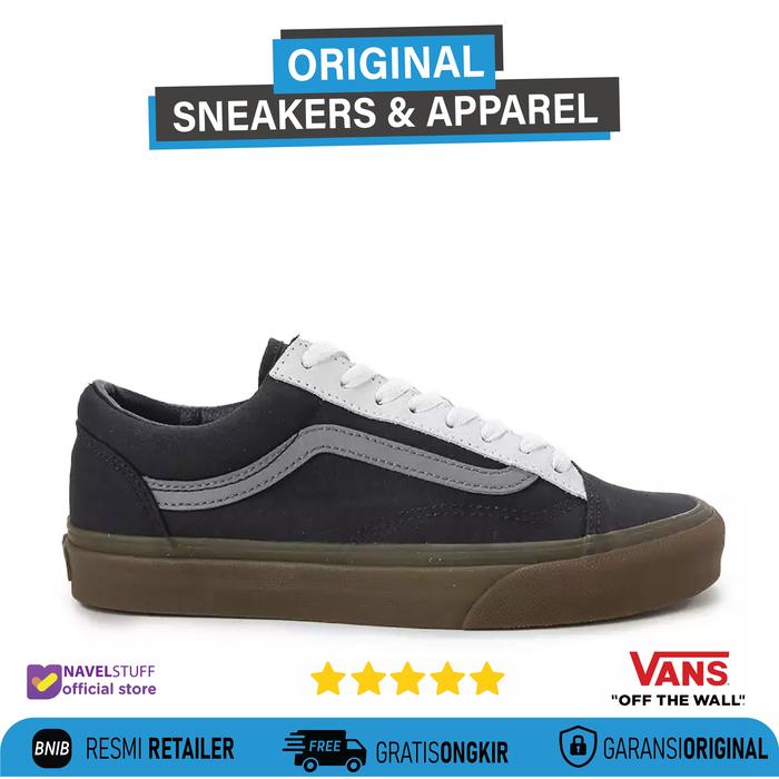 VANS Old Skool Style 36 Asphalt/White/Gums Original Resmi (PT.Navya)