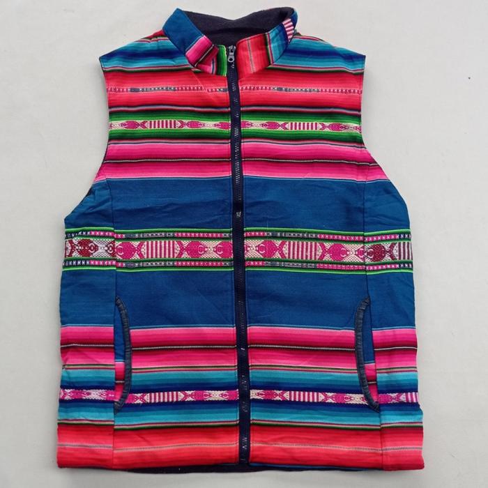 rompi Yul japan peruvian blanket puffer vest inca aztec navajo kapital