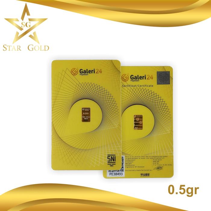 Logam Mulia Galeri 24 0.5gr (LM) 0.5 GRAM - Emas Galeri 24