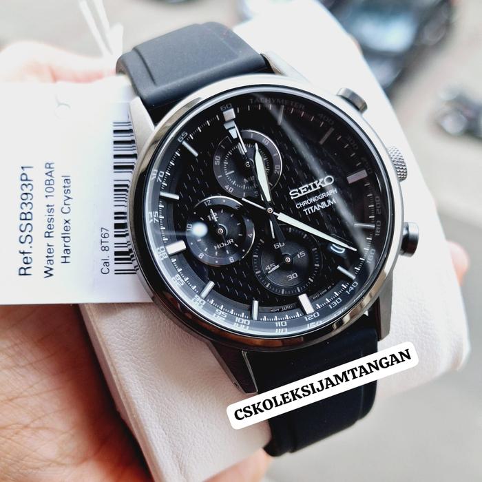 JAM TANGAN PRIA SEIKO SSB393P1 SSB393 TITANIUM CHRONOGRAPH ORIGINAL