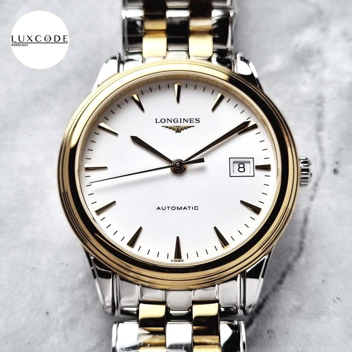 ORIGINAL LONGINES FLAGSHIP TWOTONE AUTOMATIC L4.974.3 jam pria swiss