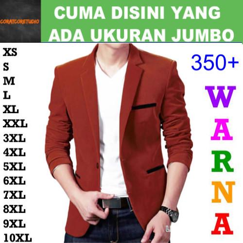 Blazer Cowok Jas Pria Celana Rompi Dasi MERAH BATA TUA LIS HITAM
