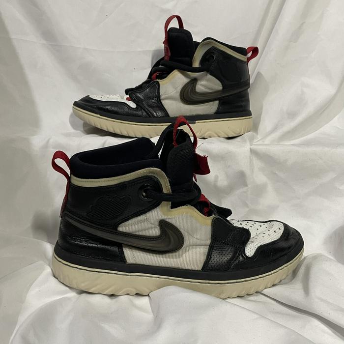 2nd Aj1 High React Black White Gym Red