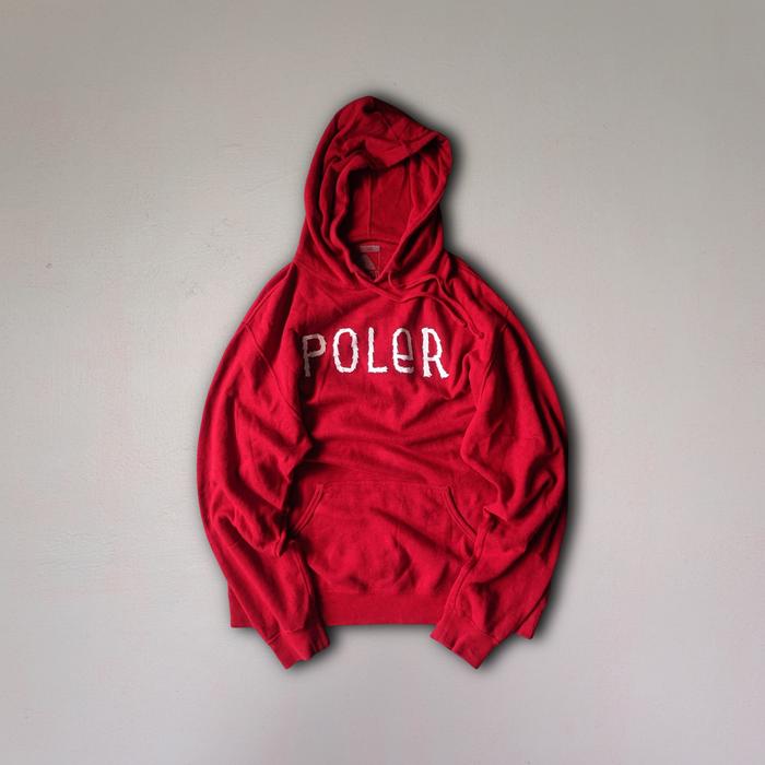 Poler Stuff Furry Font Hoodie Outdoor in RED