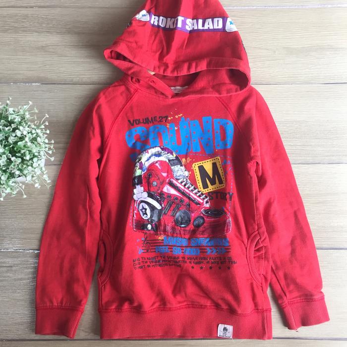 PRELOVED JAKET ANAK LAKI ROKET SALAD SOUND RED