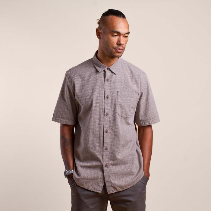 MGee Kemeja Pria Casual Regular Lengan Pendek Shirt ALTO C115 Brown