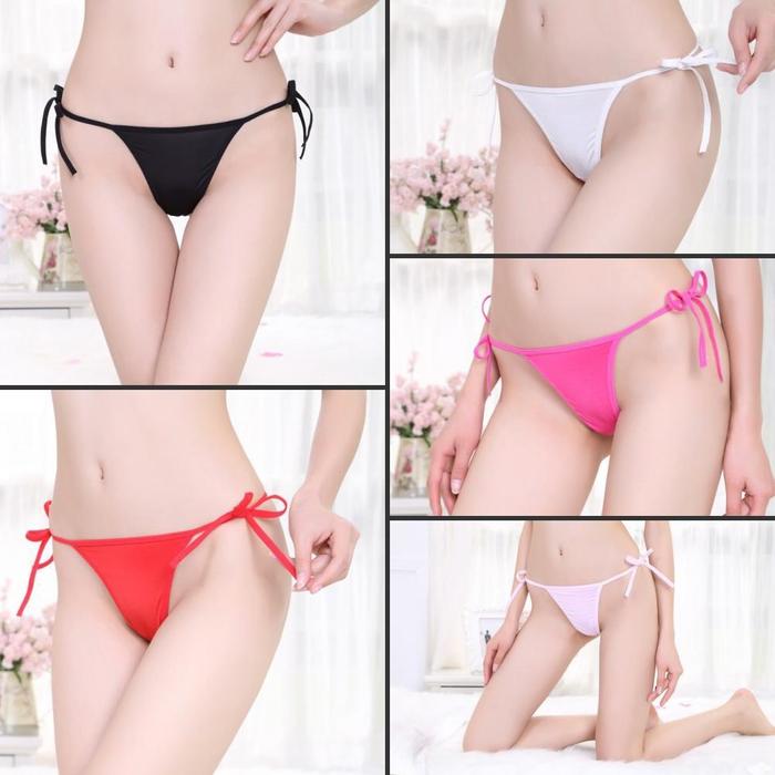 (COD) Wanita G string Tali Thong Sexy Celana pinggang rendah c082-