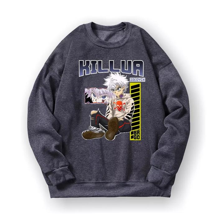 Sweatshirt Basic Killua Zoldyck - Crewneck Anime Killua Zoldyck