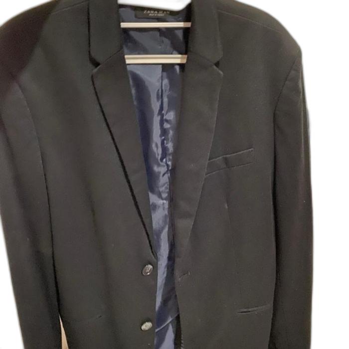 Zara Blazer Pria Original Hitam Size L Formal