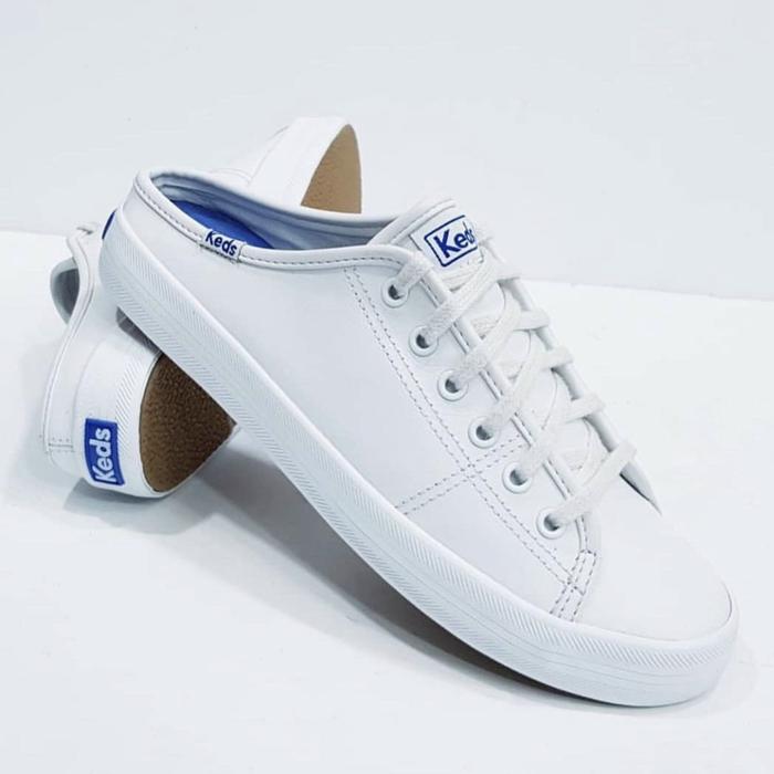 KEDS-KICKSTART MULE LEATHER WHITE