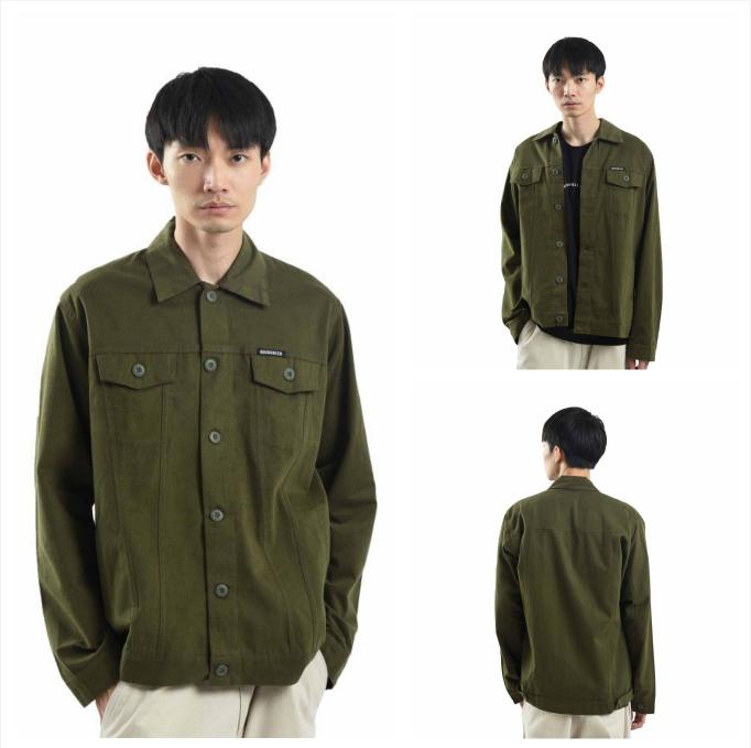 JAKET TRUCKER ROUGHNECK GEORGEOUS ORIGINAL SIZE XL HIJAU ARMY