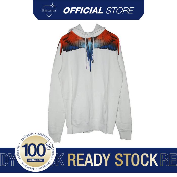 Marcelo Burlon Wing White Orange SS 19 Hoodie / Hoodie Branded Original