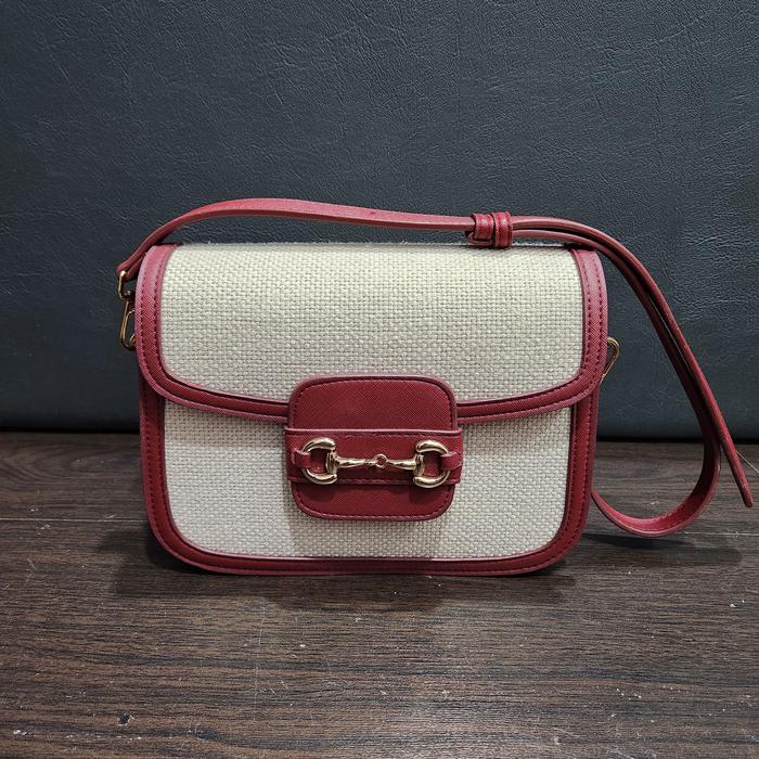 SNY x Aita Christina - Jackson Red Canvas Bag Medium Tas Original