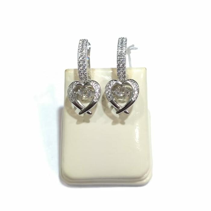 Anting Hati Emas Putih 750