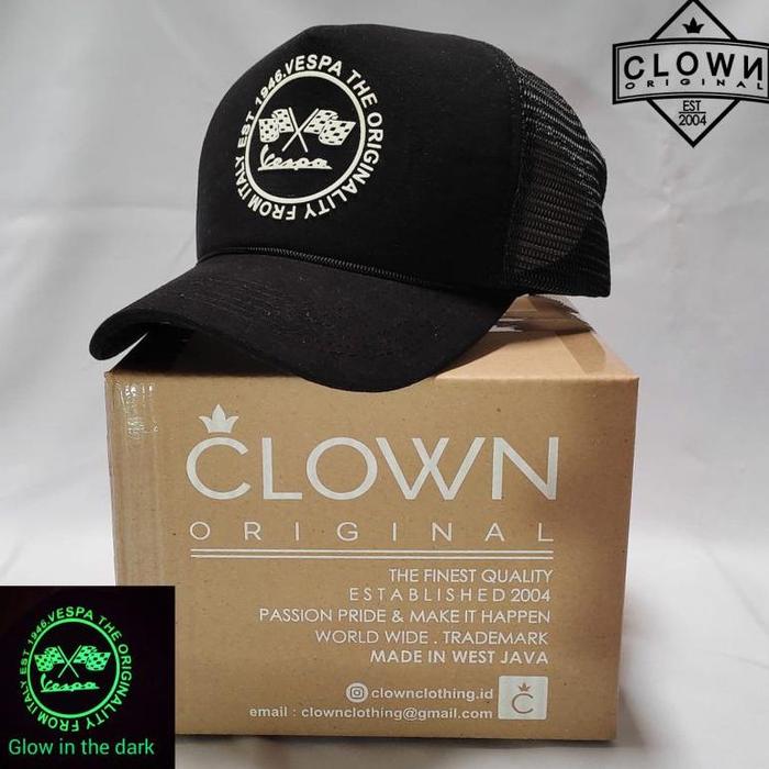 SN478 TOPI TRUCKER ( TEUCKER CAPS) CLOWN CLOTHING ORGINAL GLOW IN THE