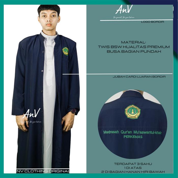 Jubah luaran bordir/Jubah Gamis Pria/seragam bordir/jubah