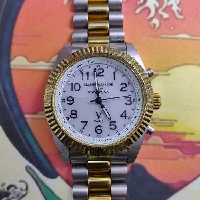 JAM TANGAN PRIA CLAUDIO VALENTINO PARIS RADIO CONTROLLED
